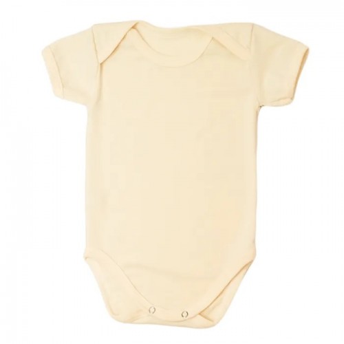 Body Infantil Amarelo Claro - 100% Poliester